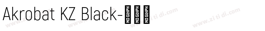 Akrobat KZ Black字体转换